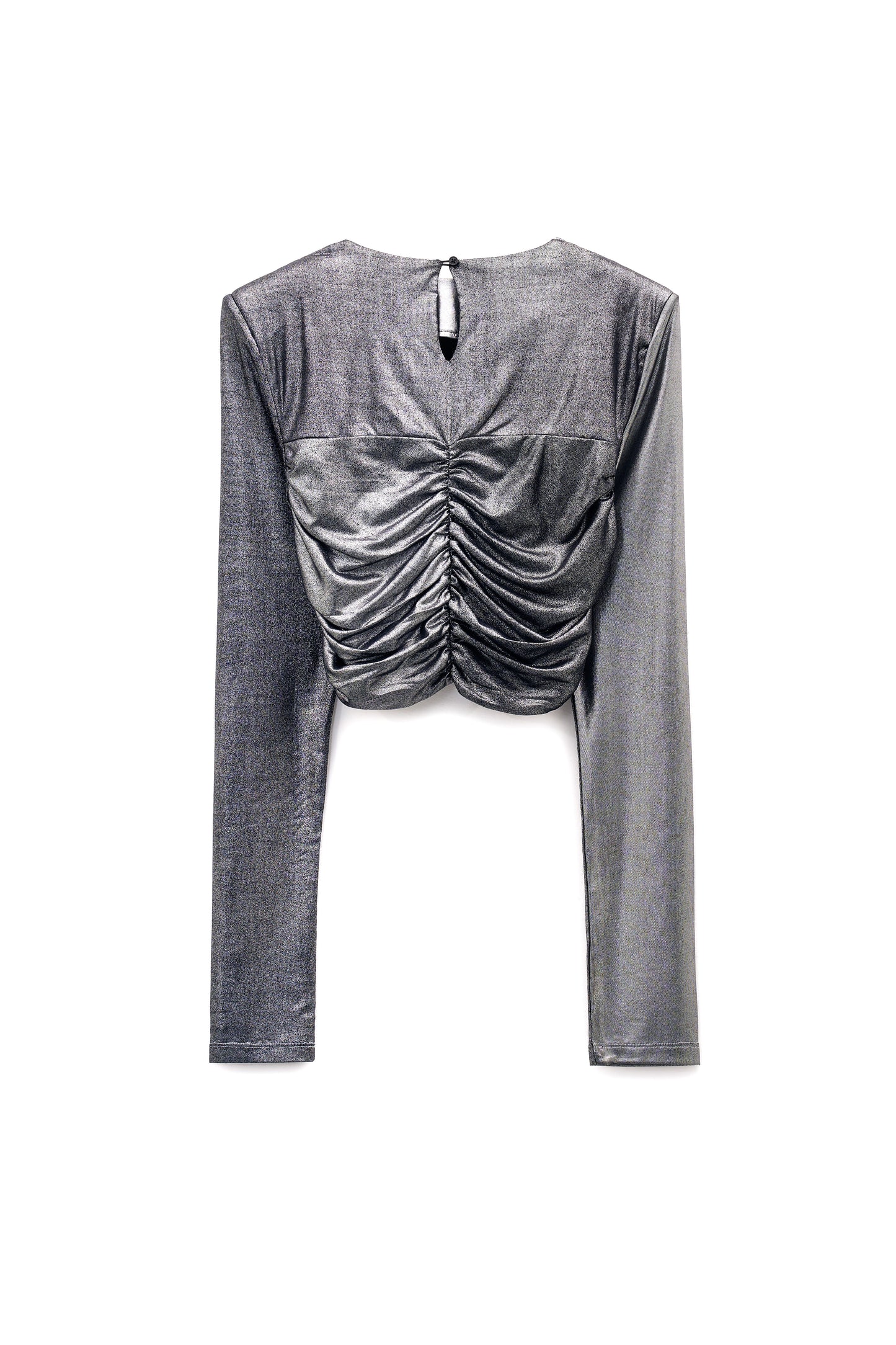 Top cropped con drappeggi