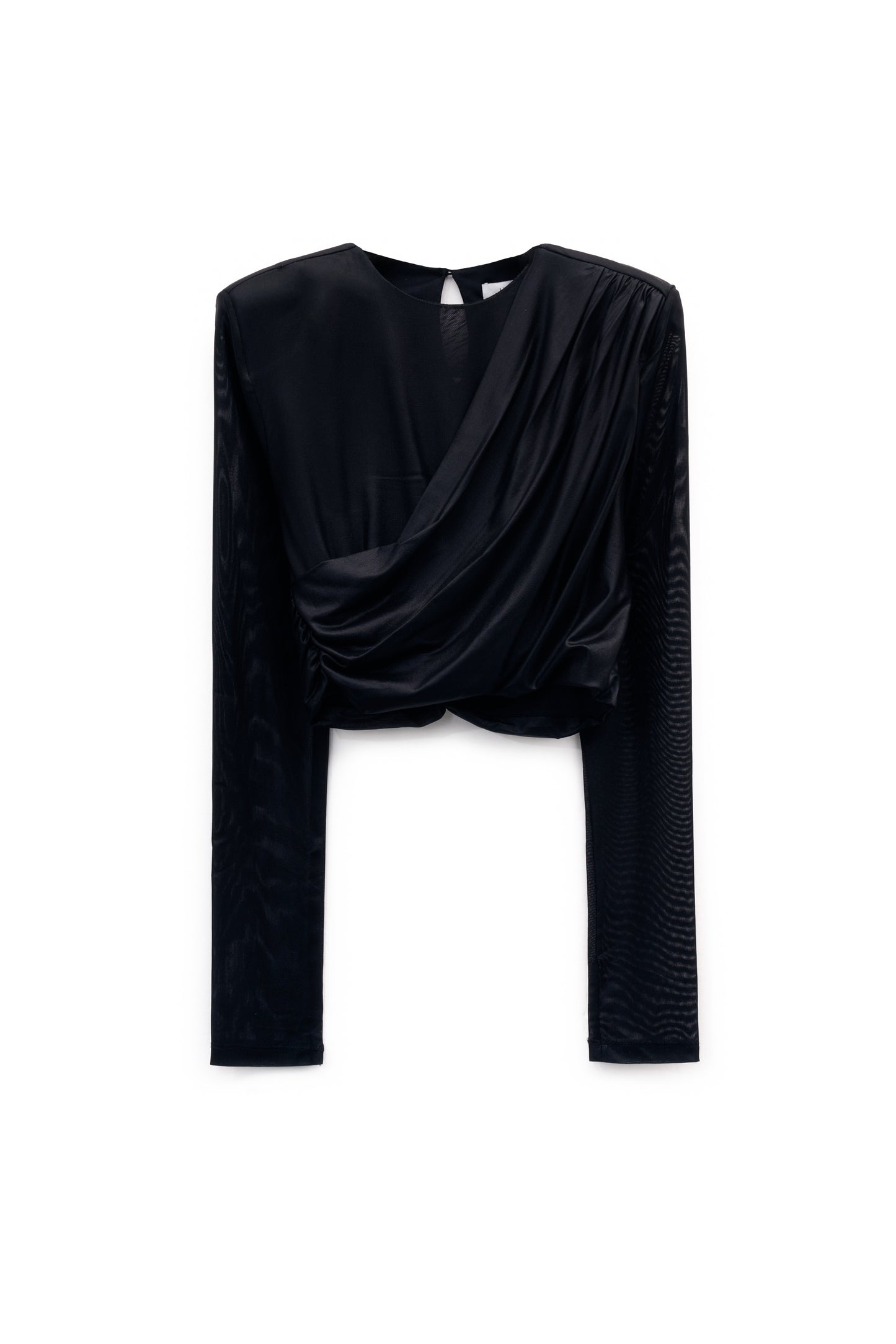 Top cropped con drappeggi